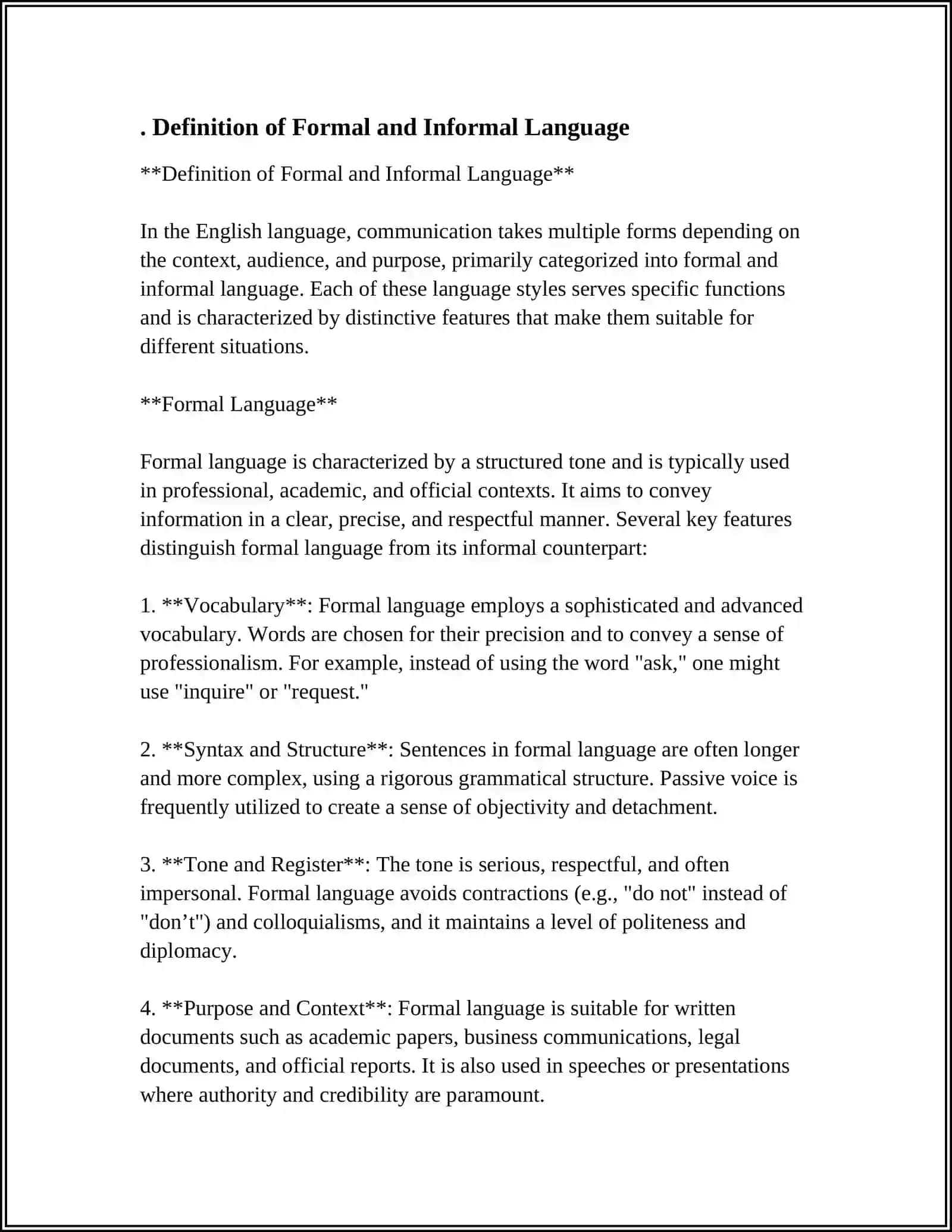 Definition of Formal and Informal Language 3