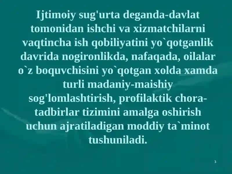 Mehnat qobiliyatini aniqlash bo`yicha vrachlik ekspertizasi. 3