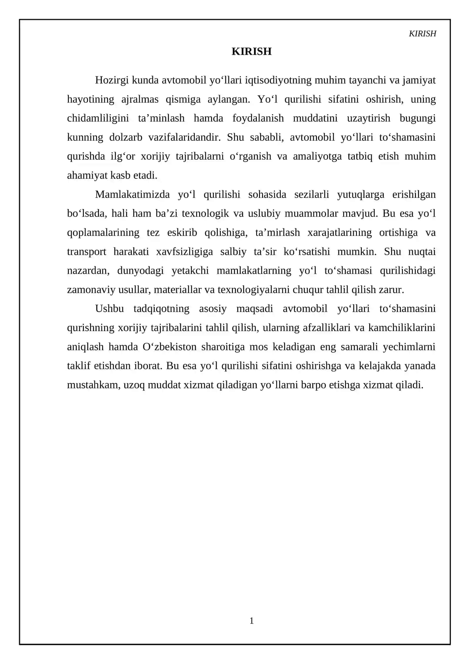 Avtomobil yoʻllarining toʻshamasini qurishning chet el tajribalari 3