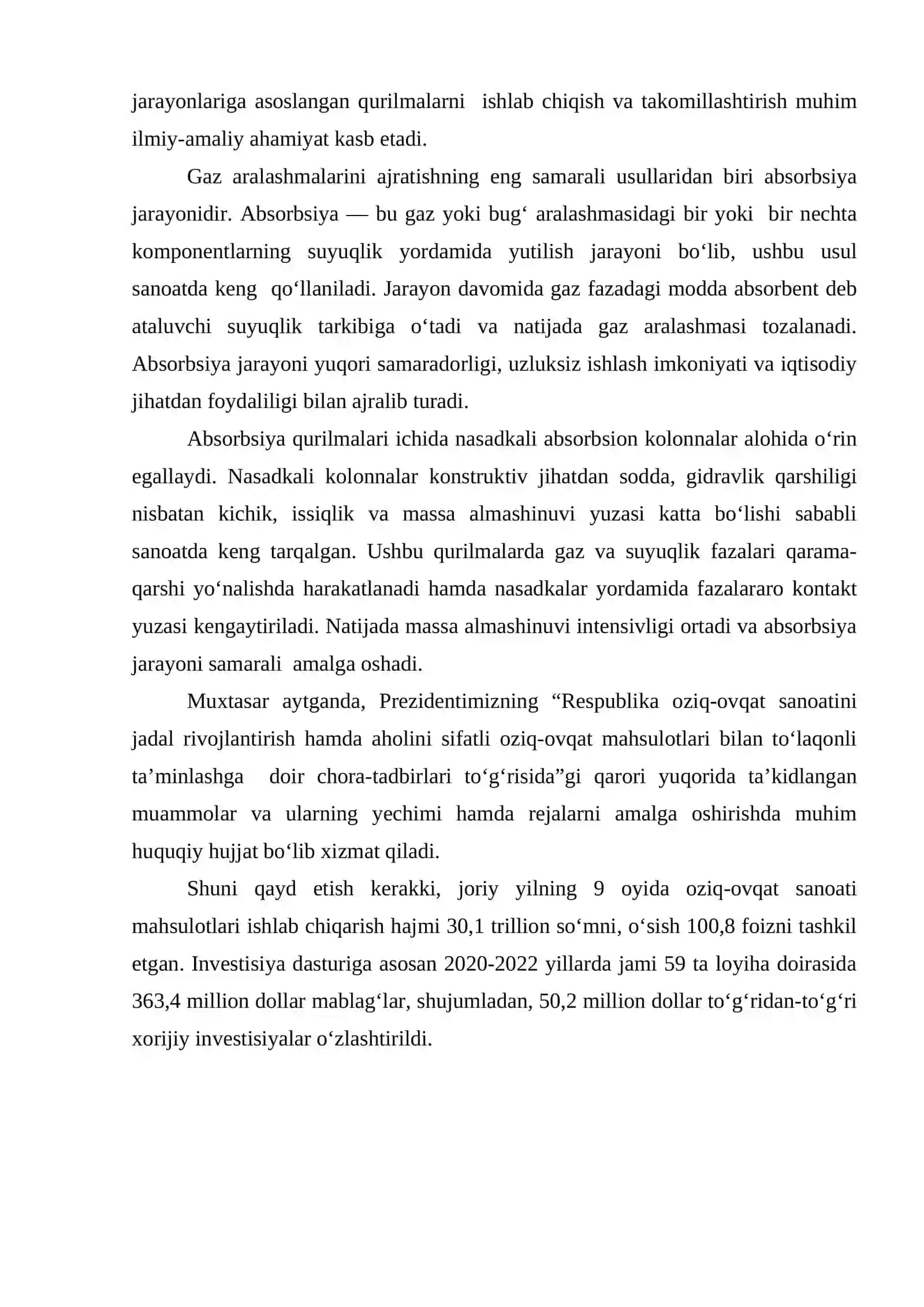 Uzluksiz ishlovchi nasadkali absorbsion kolonnasini hisoblang va loyihalang 3