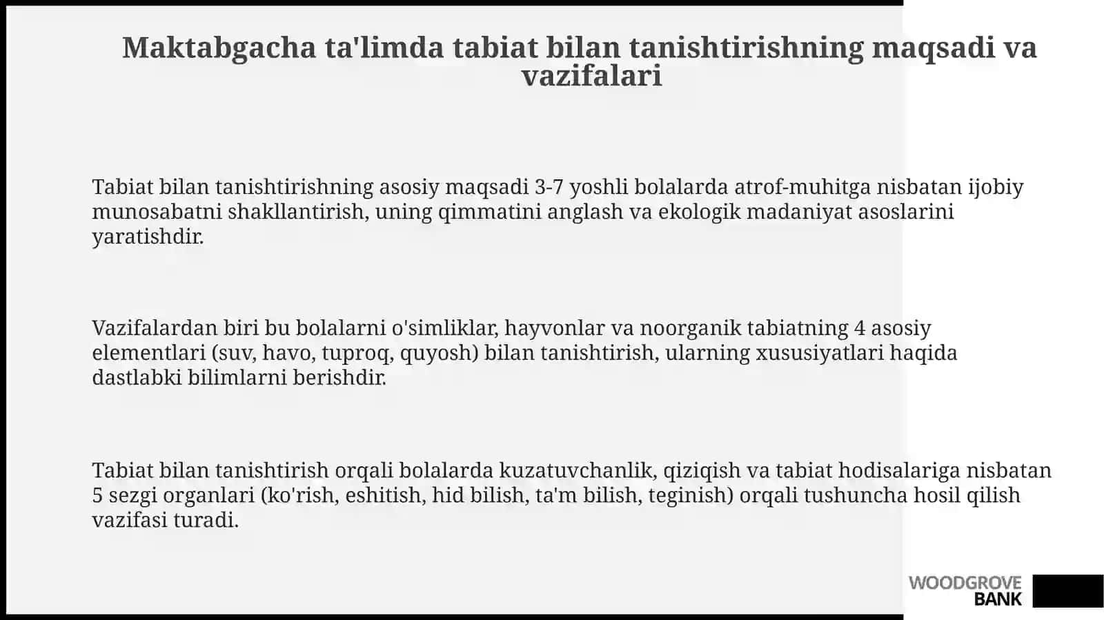 Maktabgacha ta'limda tabiat bilan tanishtirish 3