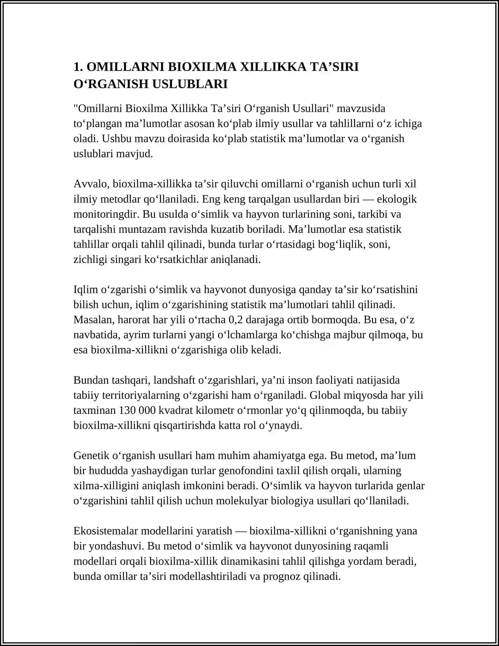 OMILLARNI BIOXILMA XILLIKKA TA’SIRI O‘RGANISH USLUBLARI 3