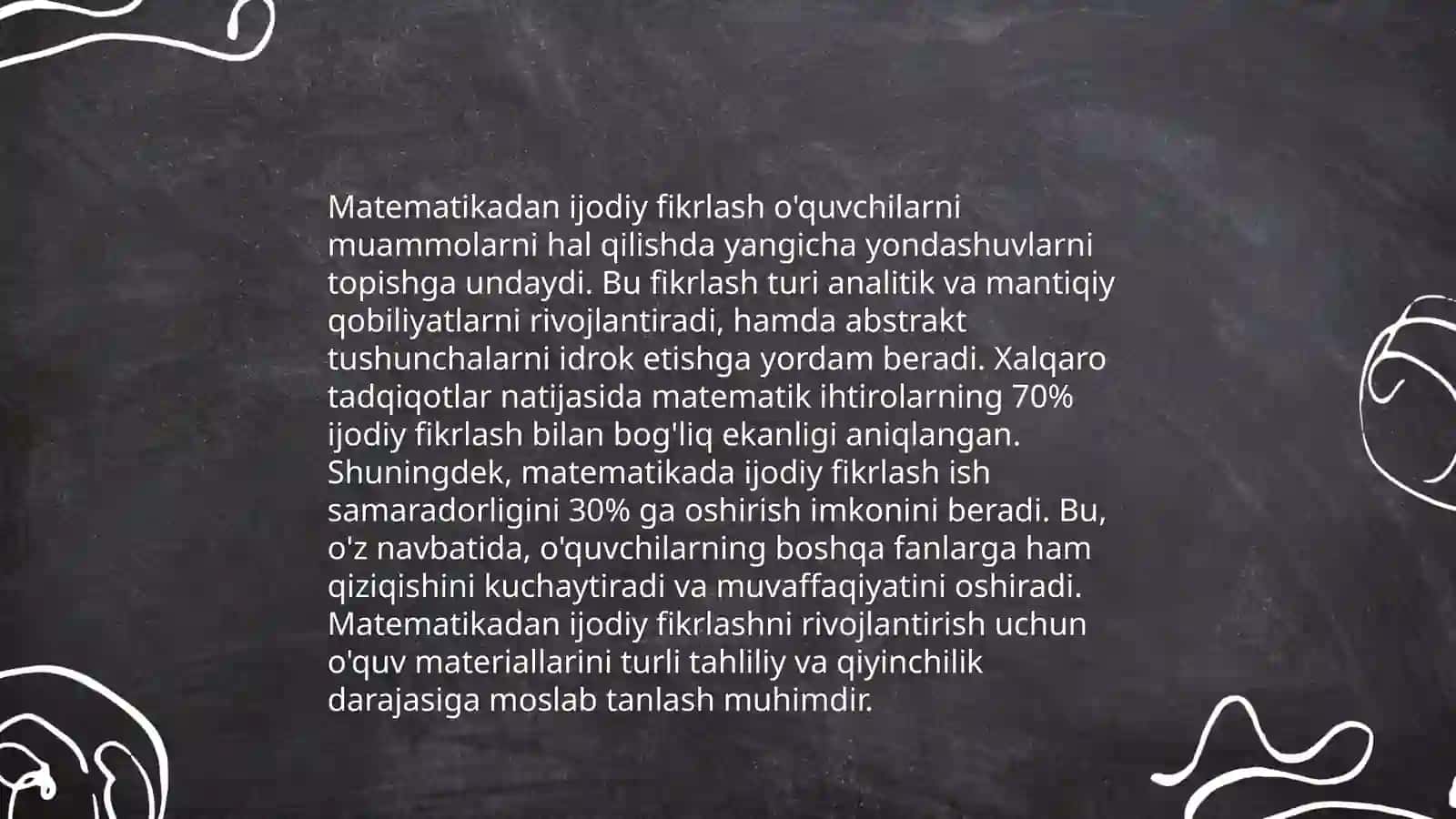 Boshlang'ich sinflarda matematikadan o'quvchilarning ijodiy ishlashga o'rgatish metodikasi 3