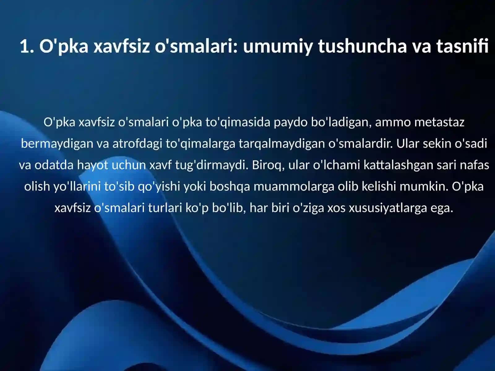 O'pka xavfsiz o'smalari 3