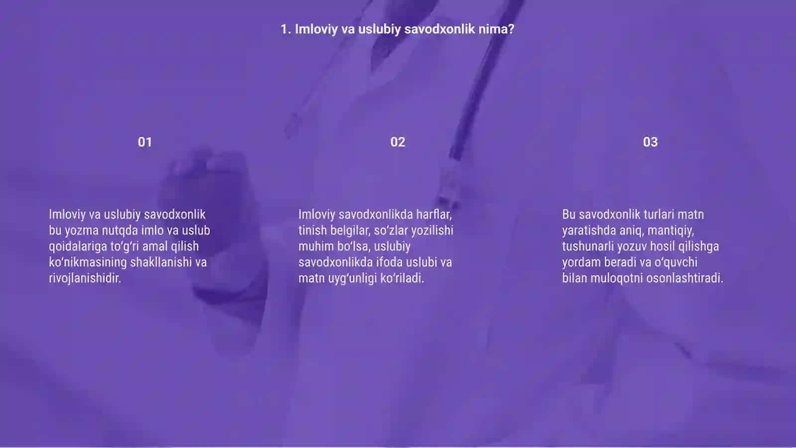 Imloviy va uslubiy savodxonlik tipshiriqlari tahlili 3