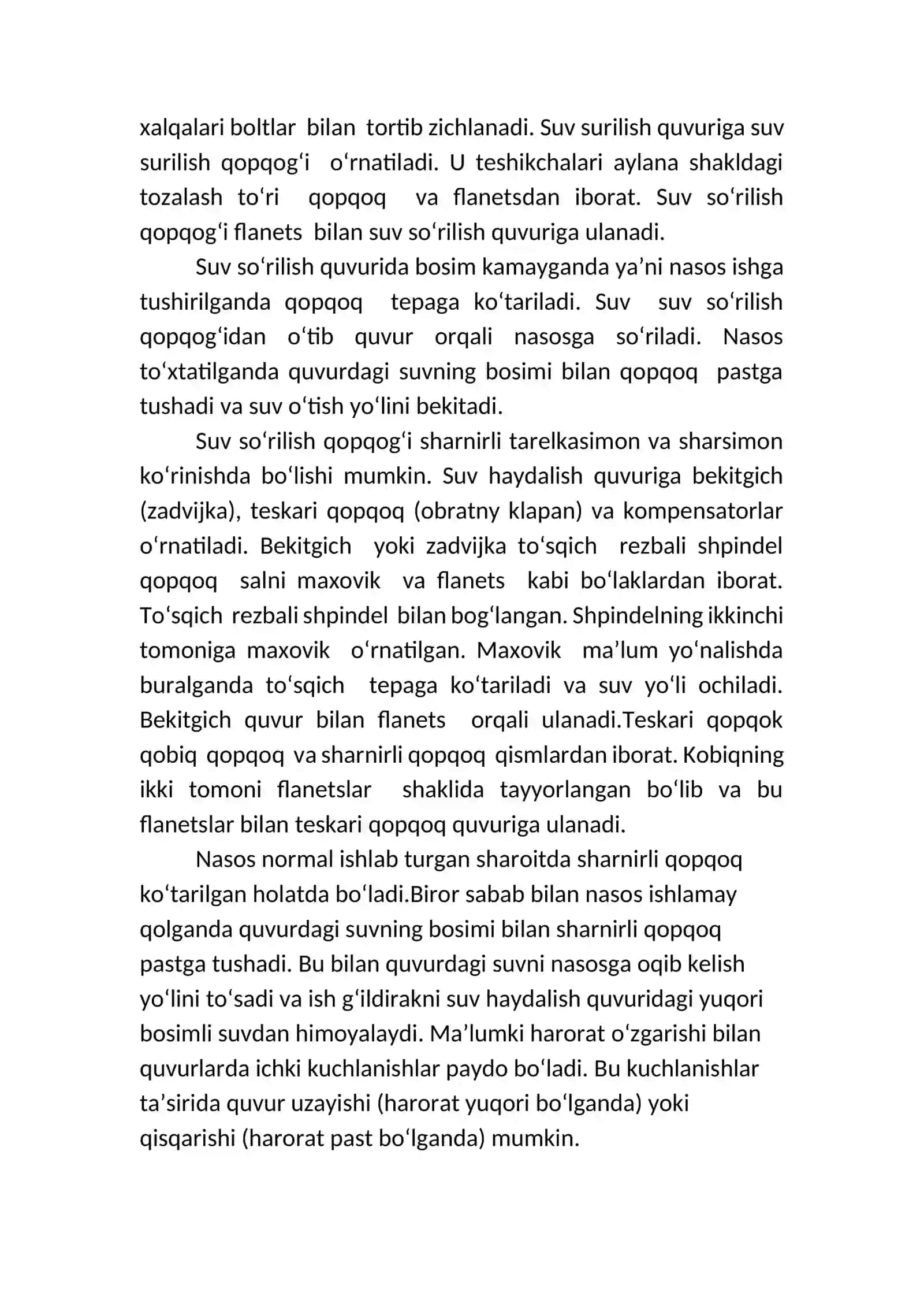 Suyuqlikni harakatlantiruvchi gidravlik mashinalar to’g’risida umumiy ma’lumotlar 3