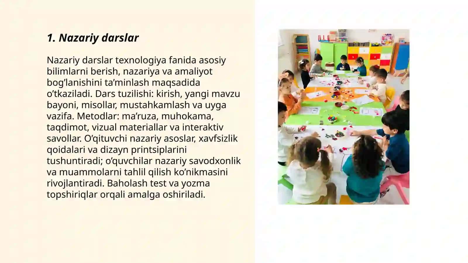 Texnologiya fanini o’qitish shakllari 3
