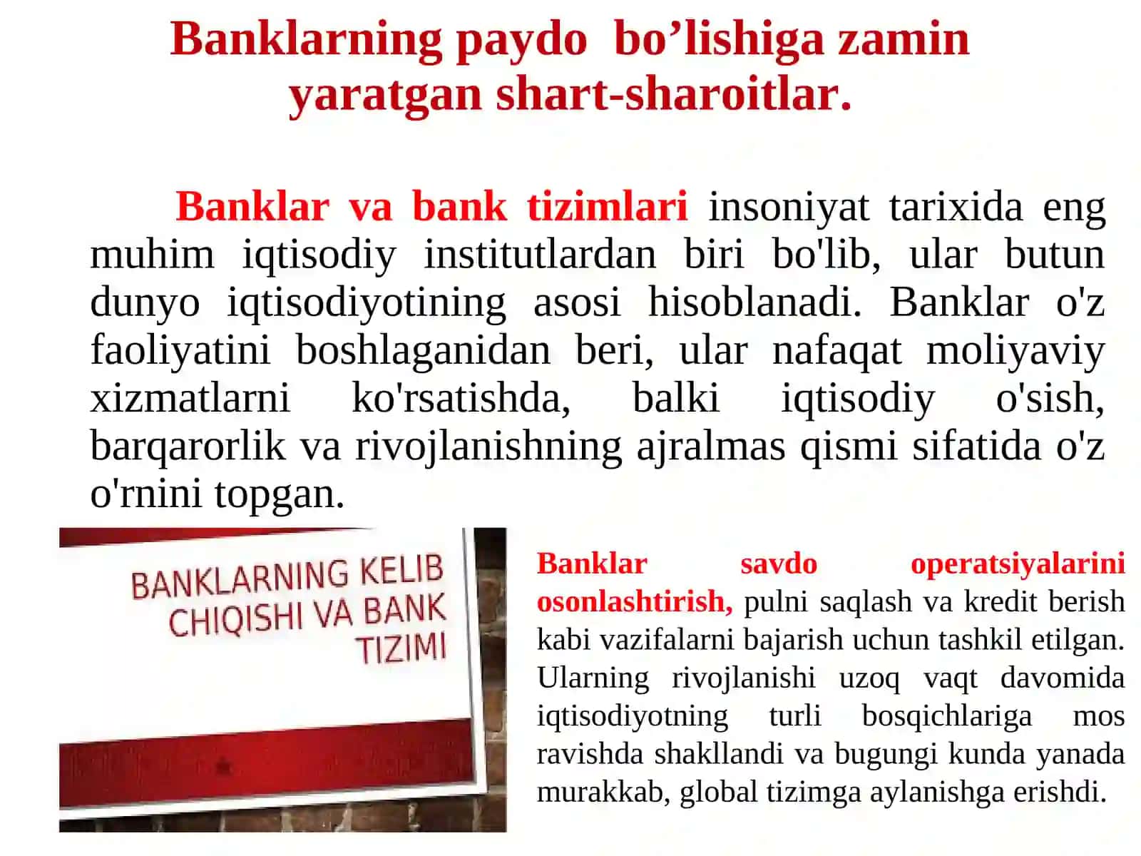 Banklarning kelib chiqishi va bank tizimi 3