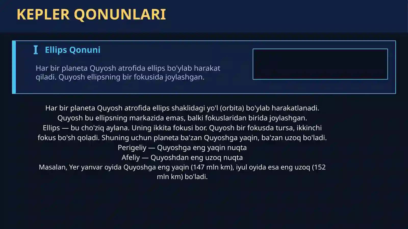 PLANETALAR HARAKATI. BUTUN OLAM TORTISHISH QONUNI. CHEGARALANGAN IKKI JISM MASALASI 3