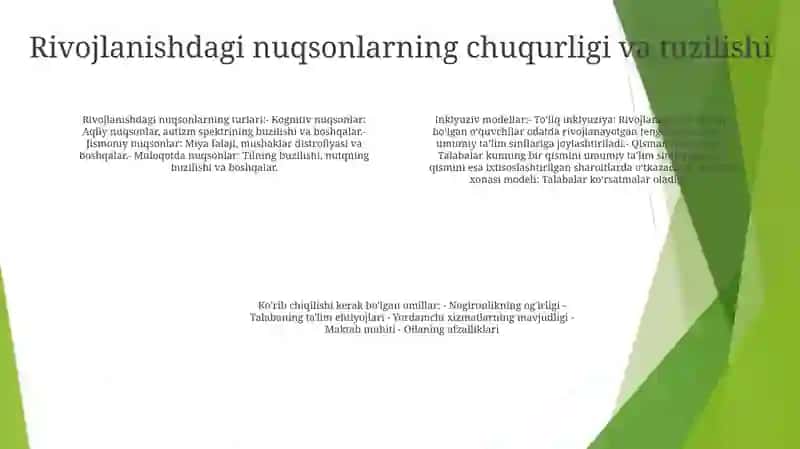 Alohida Yordamga Muhtoj Bolalarda Rivojlanishdagi Nuqsonining Chuqurligi Va Tuzishiga Qarab Inklyuziya Modellarini Tanlash 3
