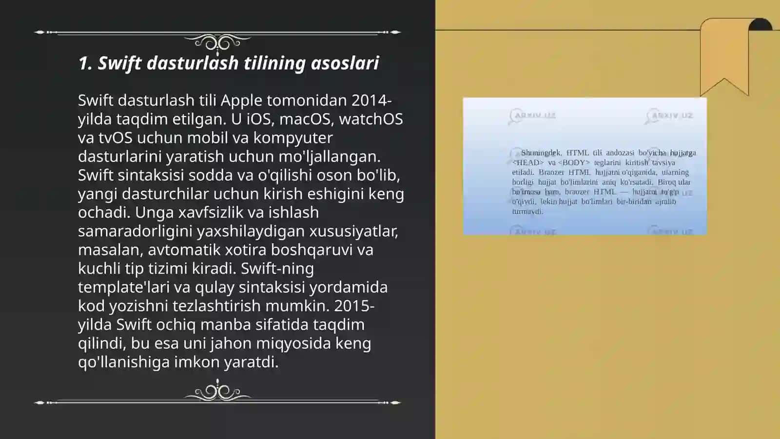 Swift dasturlash tili 3