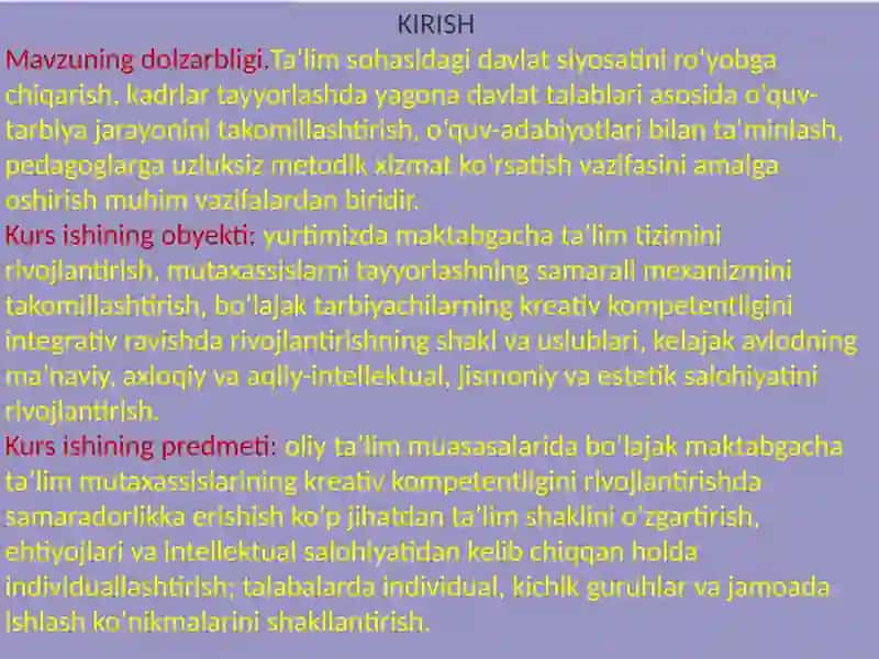 MTTlarda Mashg‘ulotlarni Tashkil Etishda Pedagogik Texnologiyalardan Foydalanish 3