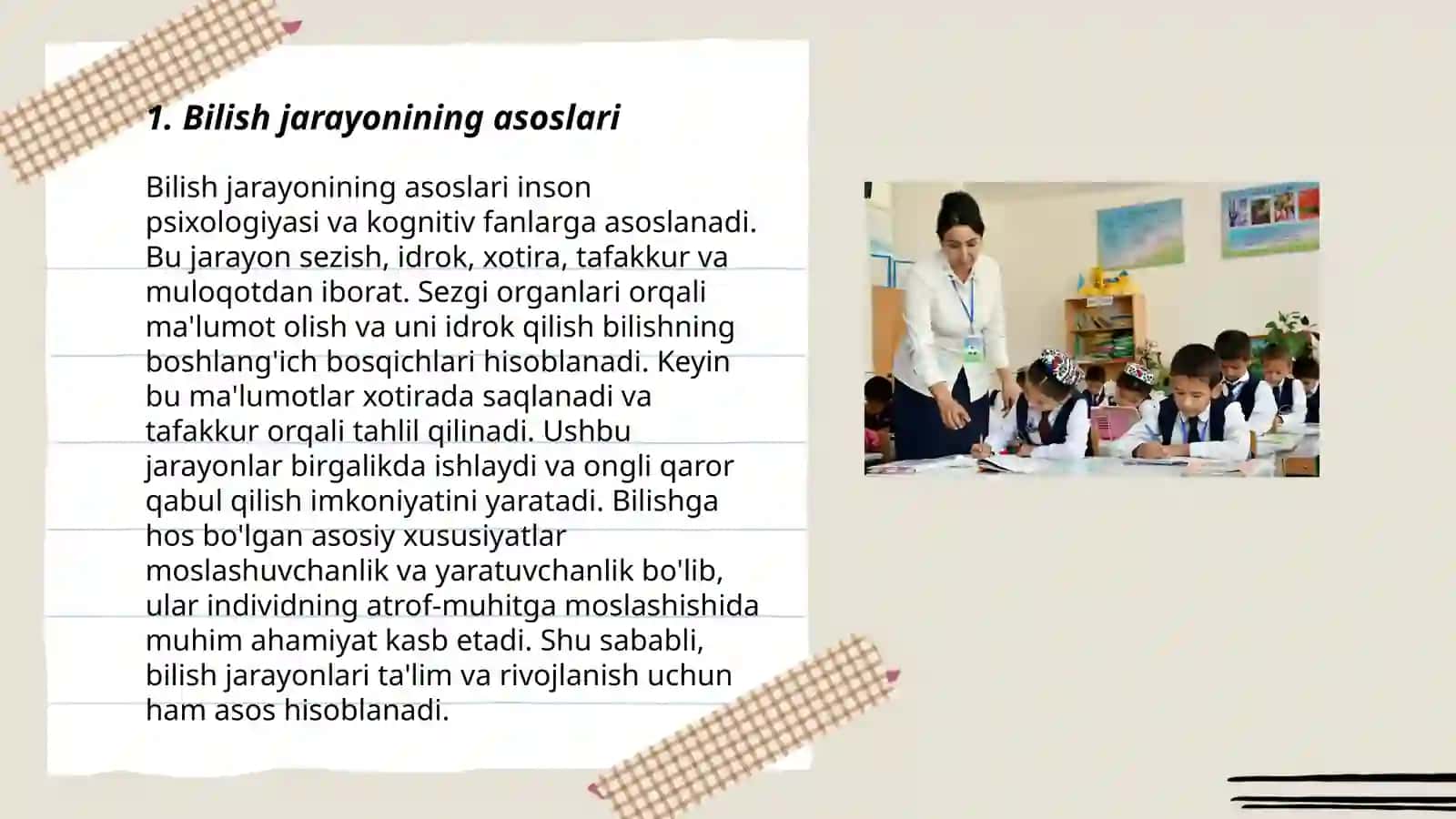 Bilish jarayonining asoslari 3