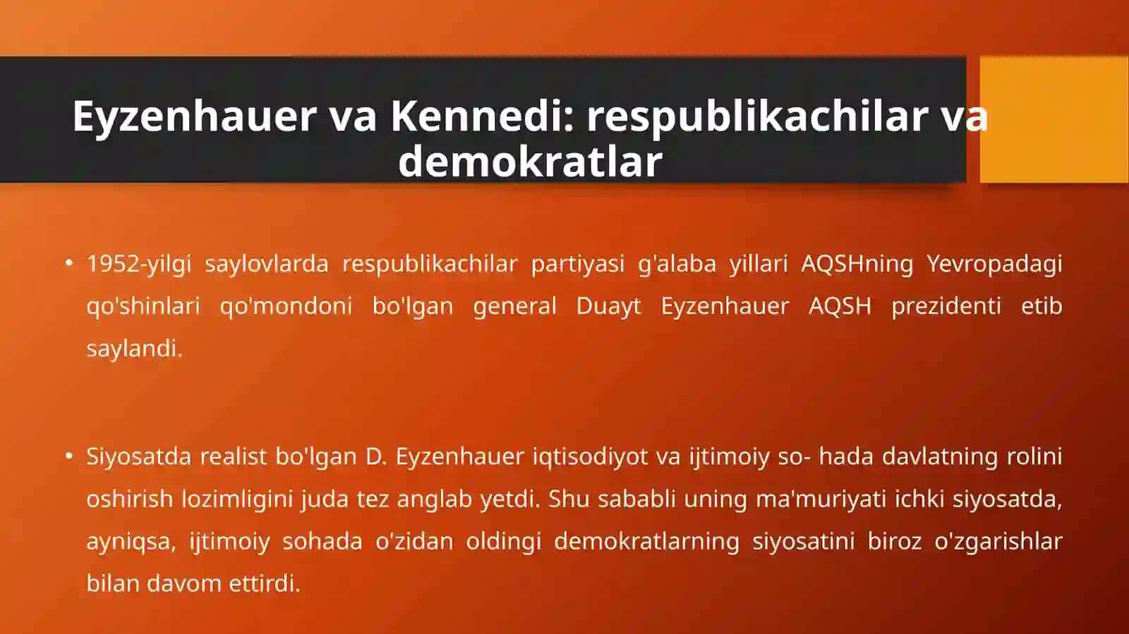 AQSH: yangiliderning paydobo’lishi 3