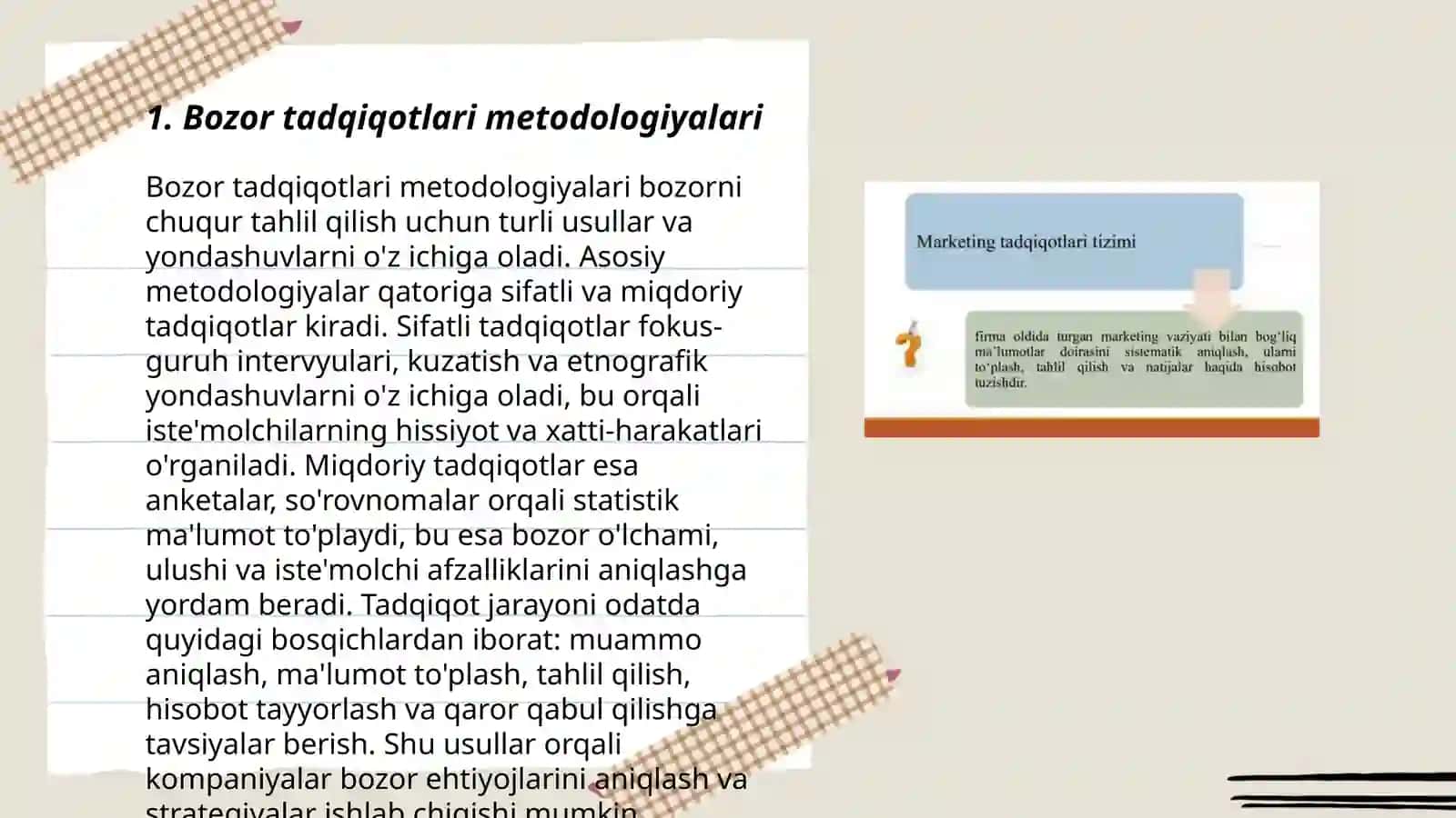 Bozor tadqiqotlari metodologiyalari 3