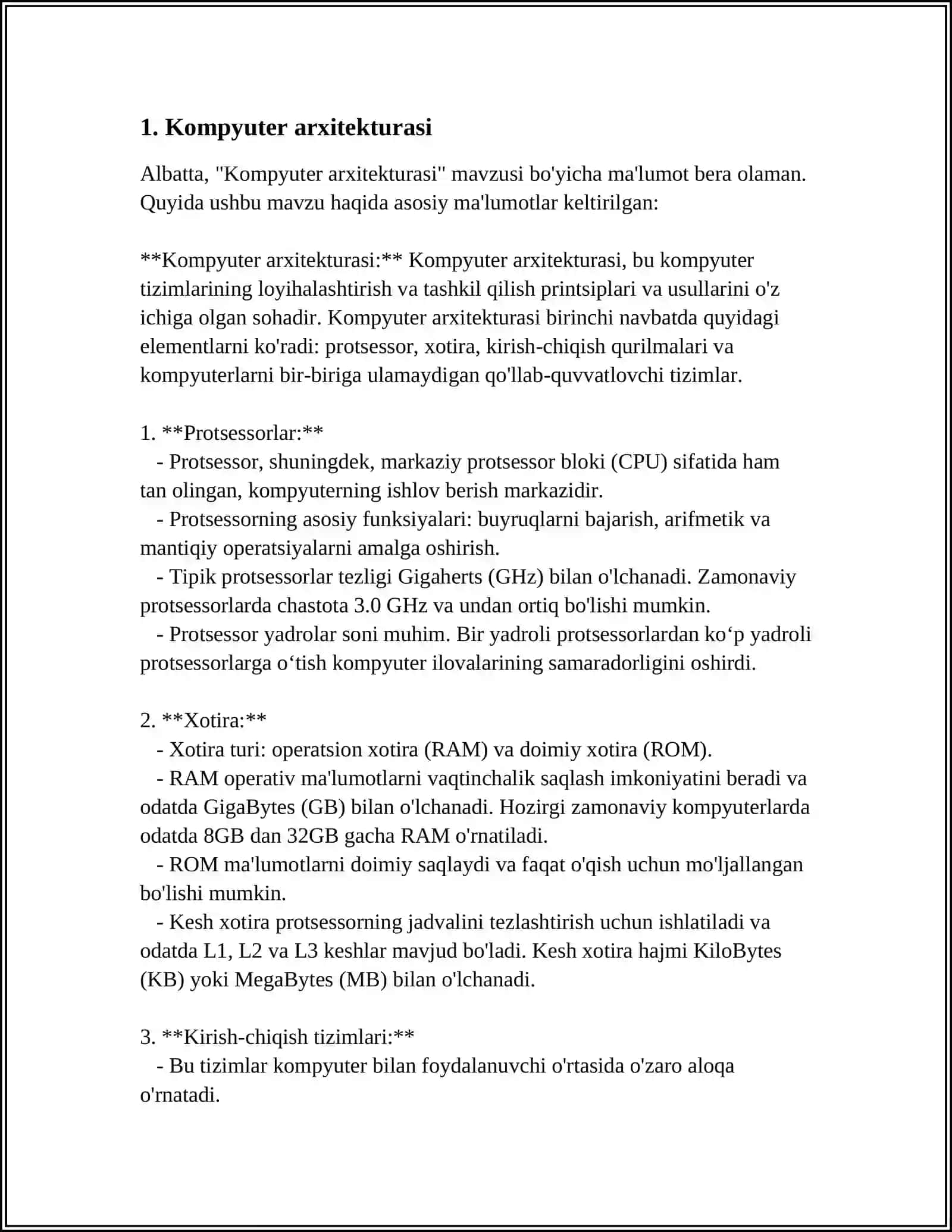 Kompyuter arxitekturasi 3