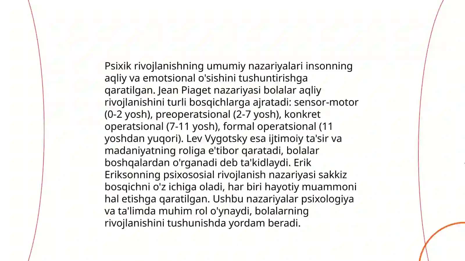 Psixik rivojlanish va davrlashtirish muammosi 3