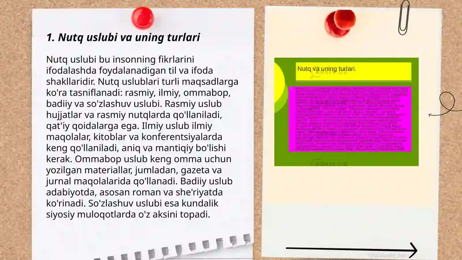 Nutq uslublarining qiyosiy tavsifi 3