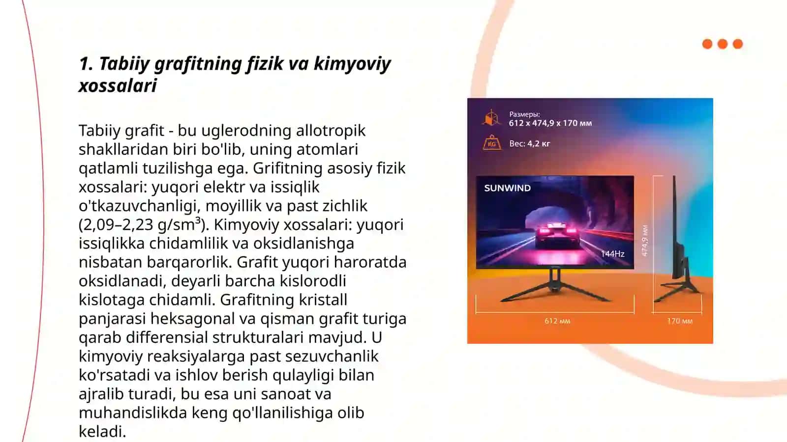 Tabiiy va sun'iy grafit, sun'iy grafit ishlab chiqarishda asosiy xomashyo materiallari va ularni asosiy xossalari 3