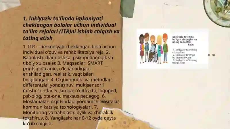 Inklyuziv ta'lim sharoitida imkoniyati cheklangan bolalarga inklyuziv ta'lim tizimida korreksion-pedagogik ishlar 3