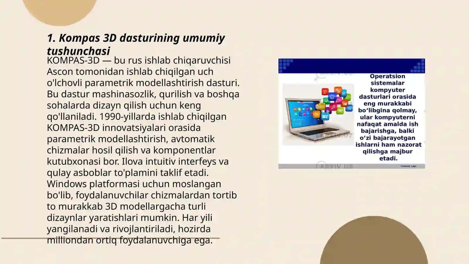 KOMPAS-3D dasturi 3