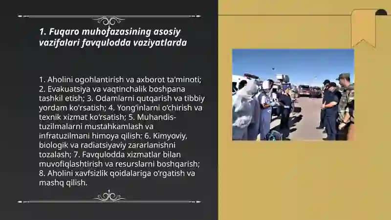 Favqulodda vaziyatlarda fuqaro muhofazasining vazifalari 3