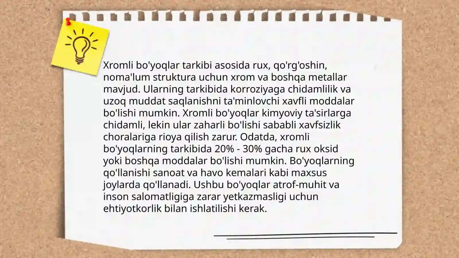 Xromli va KMK bo'yovchi moddalar bilan bo'yash 3