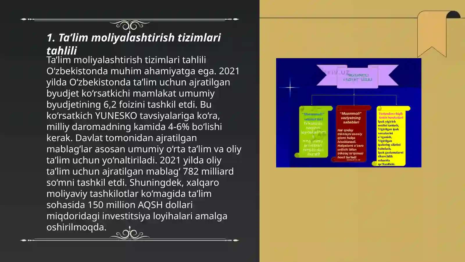 Ta’limni moliyalashtirish va takomillashtirish 3