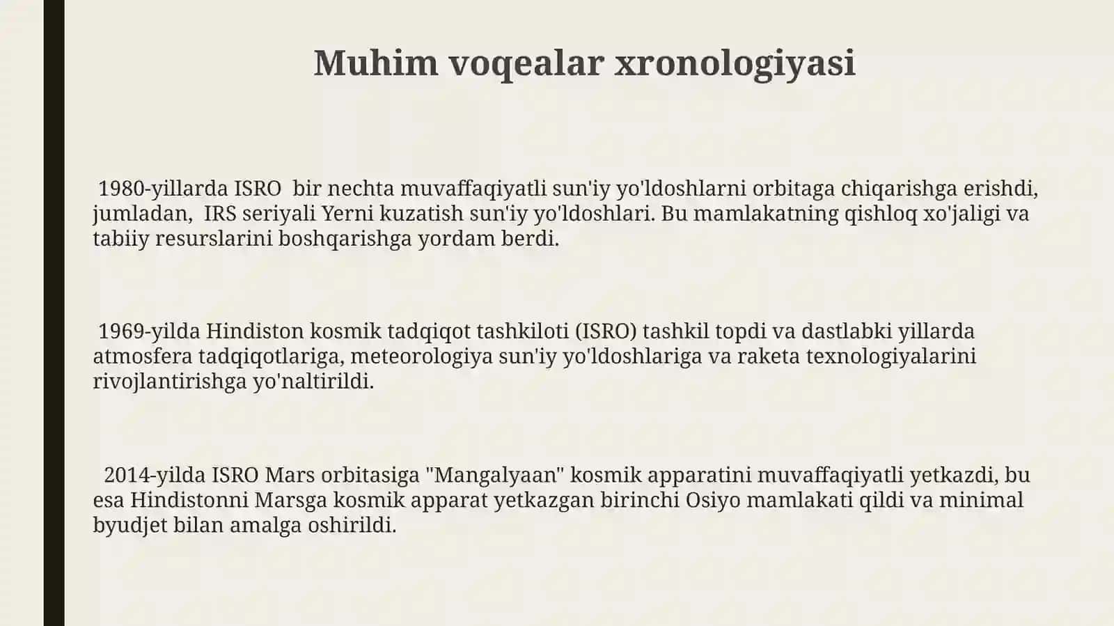 ISRO VA ME'ROJ VOQEASI HAQIDA 3