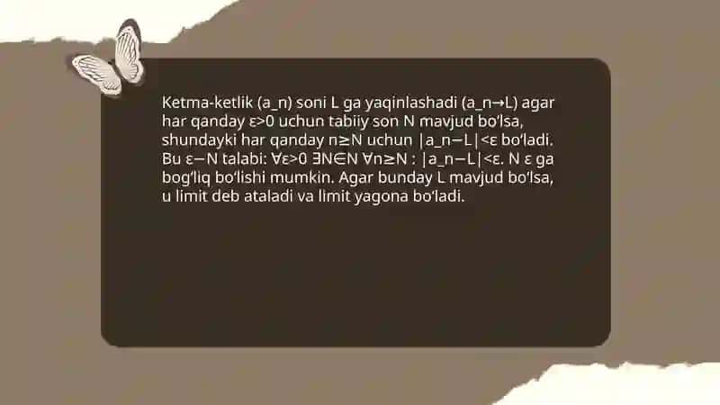 Yaqinlashuvchi sonli qatorlar va ularning xossalari 3