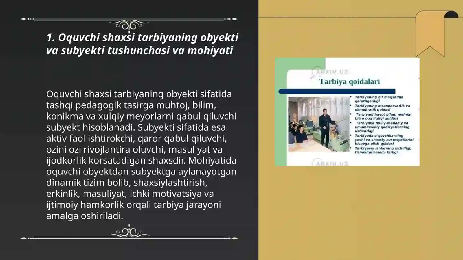 Oquvchi shaxsi tarbiyaning obyekti va subyekti sifatida 3