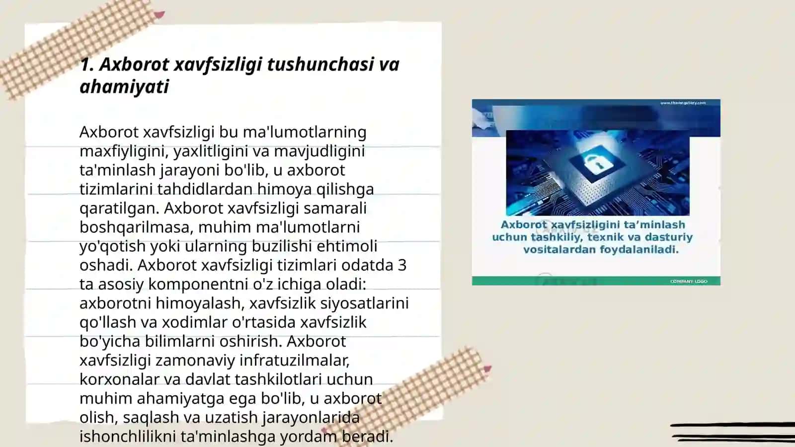 Tibbiyot tizimlarining axborot xavfsizligini taminlash asoslar 3