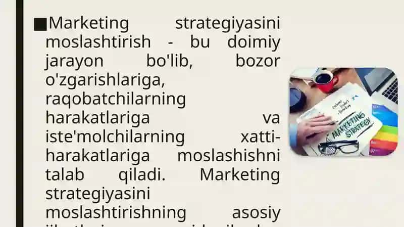 MARKETINGSTRATEGIYASINI MAVJUDVAZIYATGAMOSLASHTIRISH 3