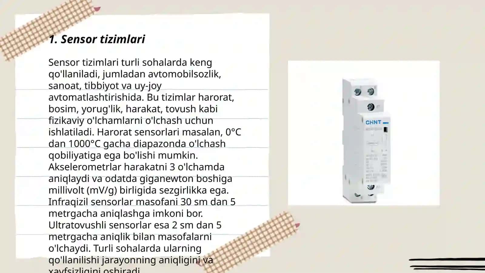 Sensor tizimlari 3