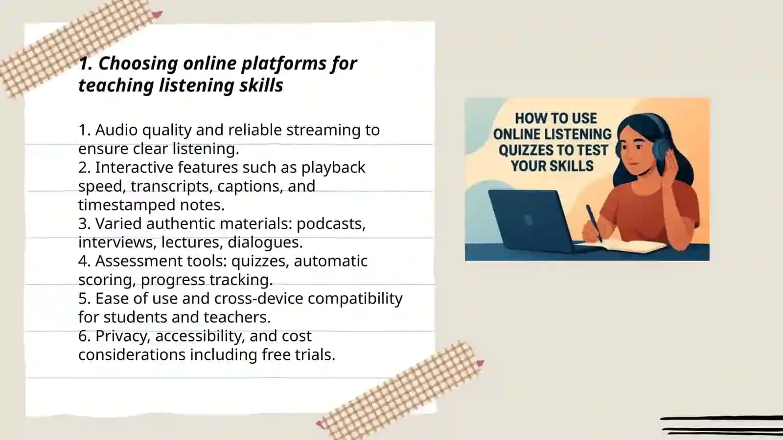 Using online platforms in teaching and listening 3