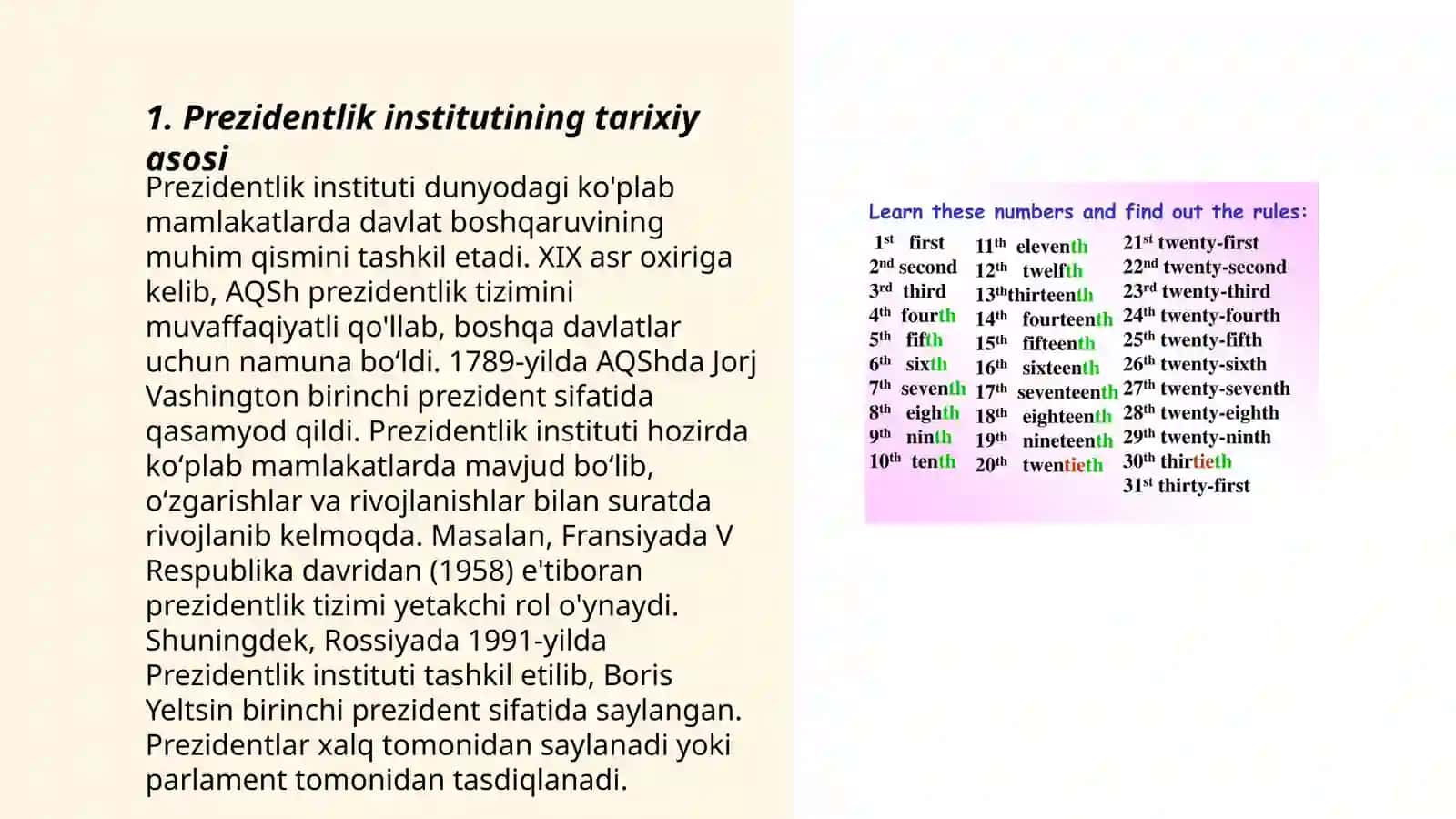 Prezidentlik institutining vujudga kelishi va rivojlanishi 3
