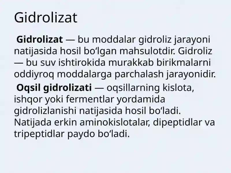 Oqsilgidrolizatlardan aminokislotalar ajratib olish 3