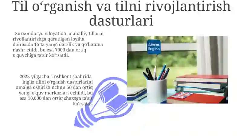 Til oʻrganish va tilni rivojlantirish dasturlari 3