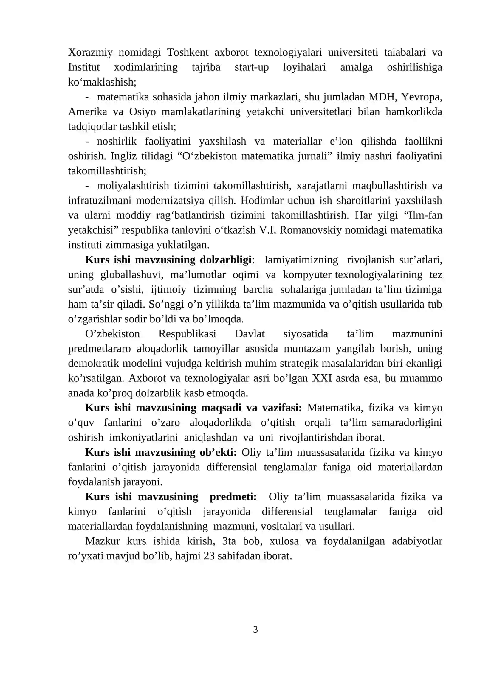 Differensial tenglamalar yordamida yechiladigan matematik masalalar 3