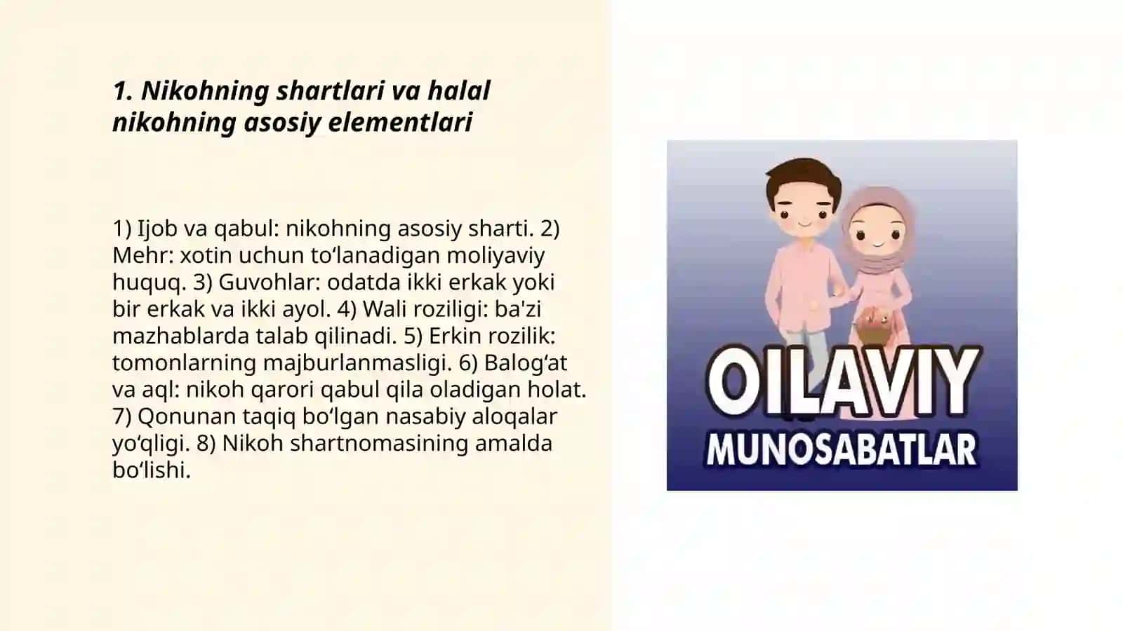 Islomda oilaviy hayotning huquqiy asoslari 3