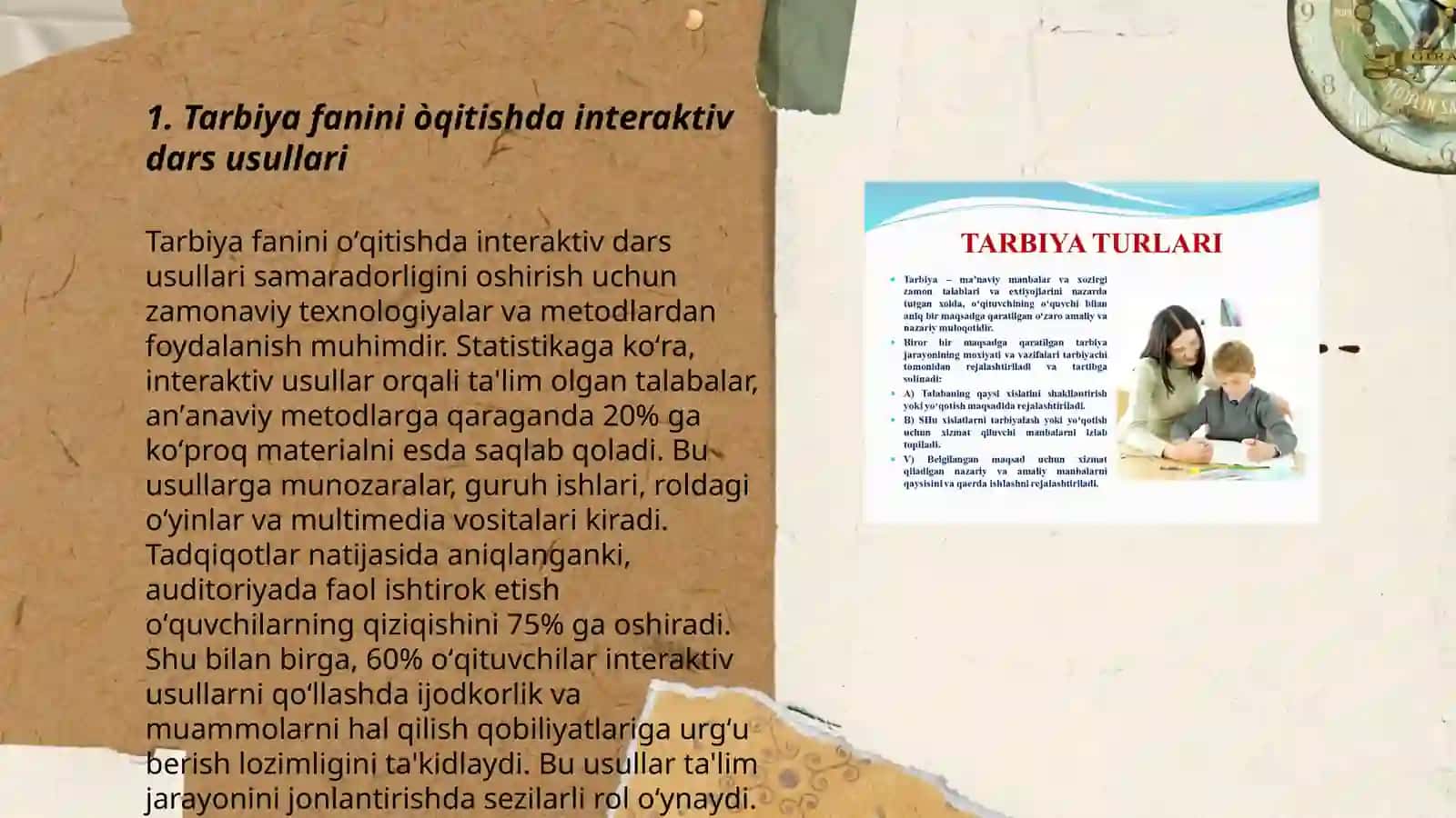 Tarbiya fanlarini òqitishda pedagogik texnologiyalardan foydalanish 3