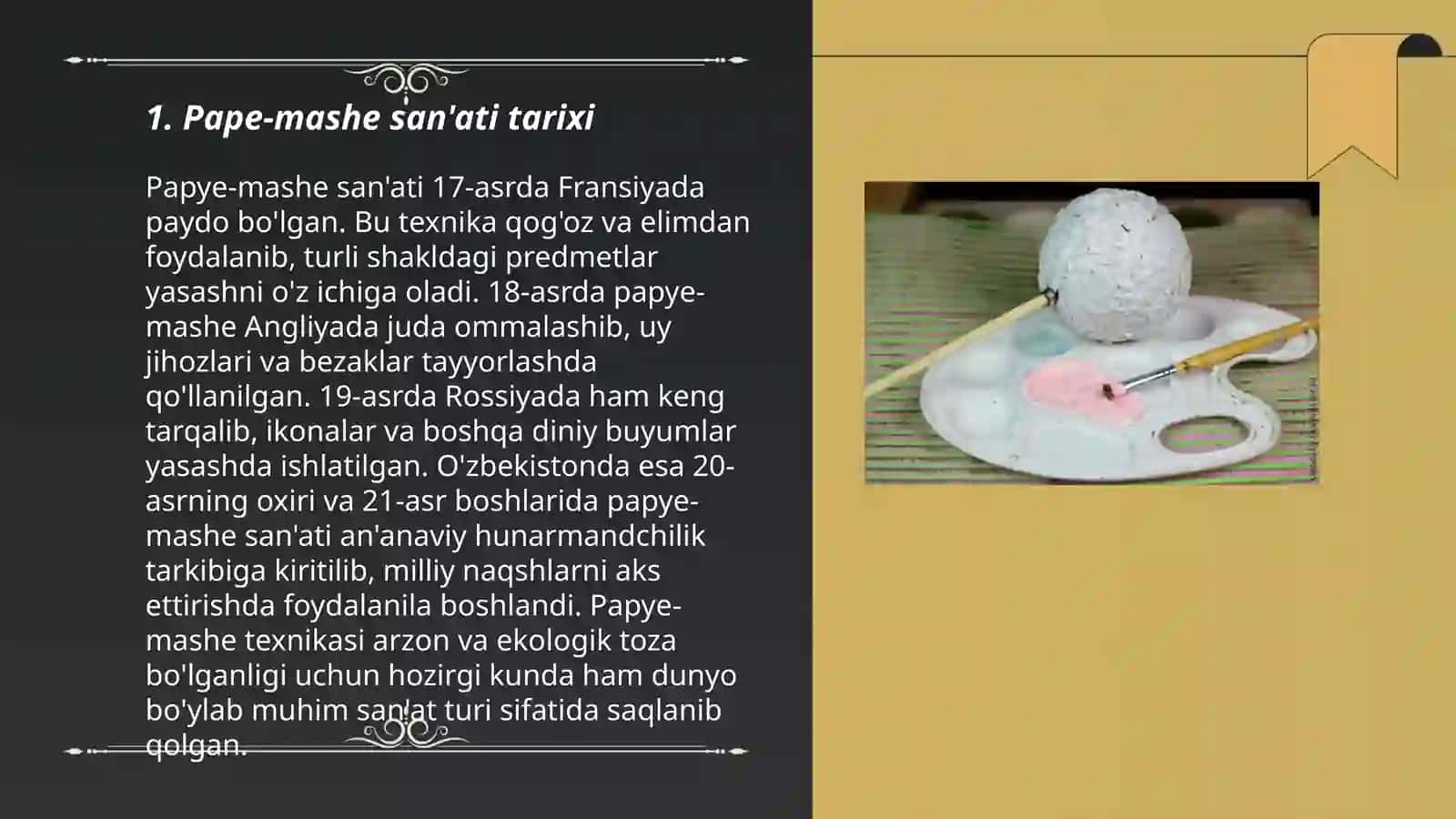 Papye-mashe san'ati tarixi 3