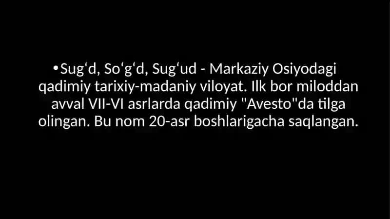 So’g’d va Sug’d antropologiyasi 3