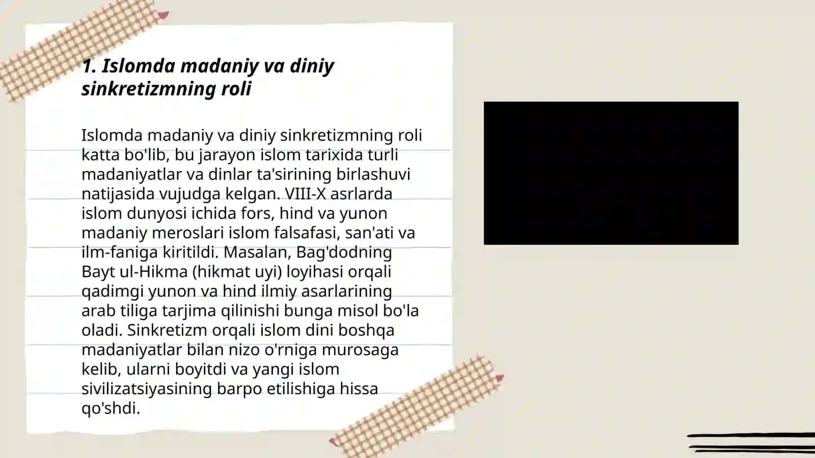 Islom va bashqa diniy aqidalar sinkretlashuvi natijasida shakllangan diniy ta'limotlar tarixi 3