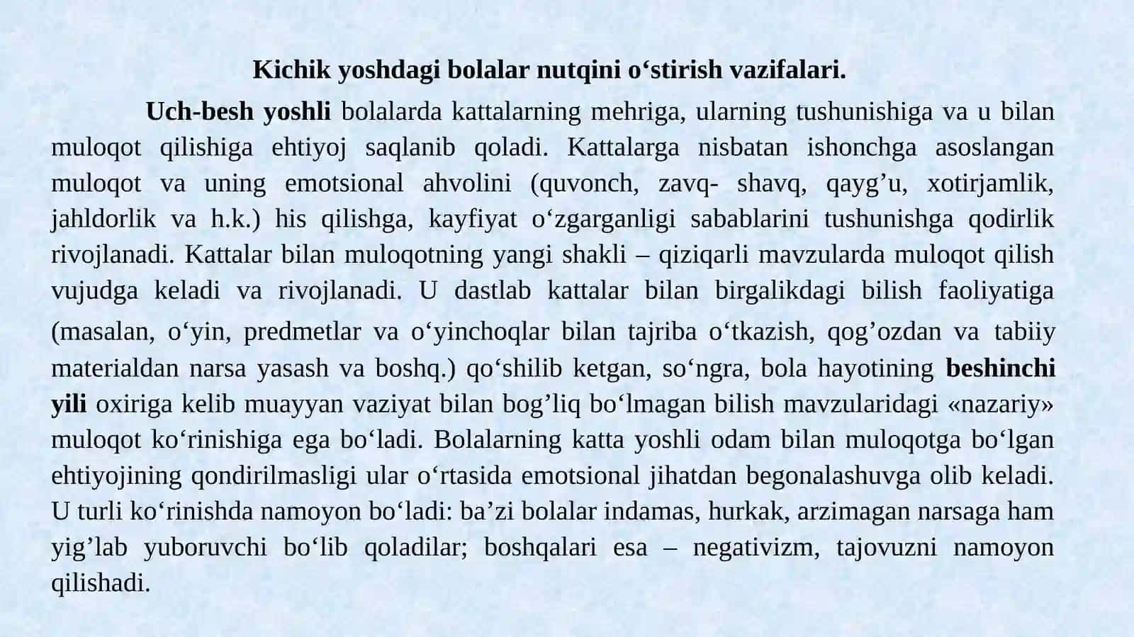 Maktabgacha kichik, o’rta va katta yoshdagi bolalar nutqini о’stirishning metodlari va vositalari 3