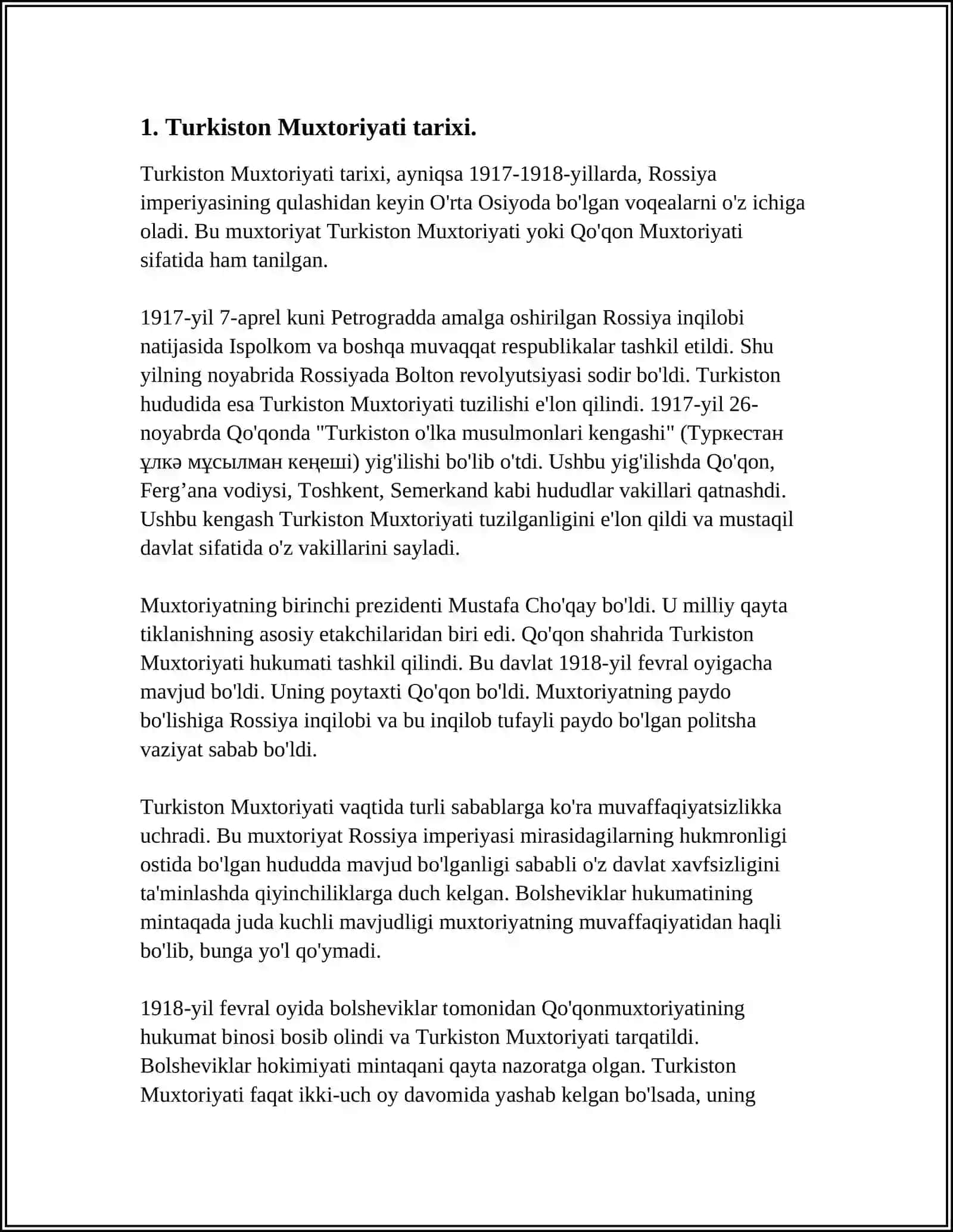 TURKISTON MUXTORIYATI VA ISTIQLOLCHILIK XARAKATI GEOGRAFIYASI 3