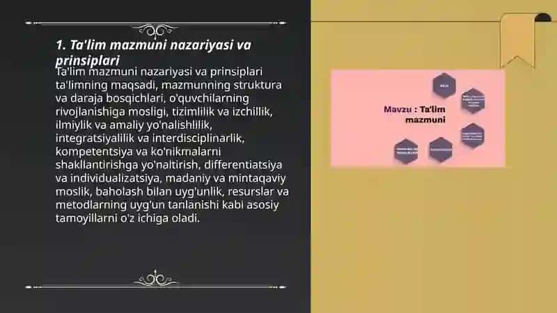 Ta'lim mazmuni nazariyasi va prinsiplari 3