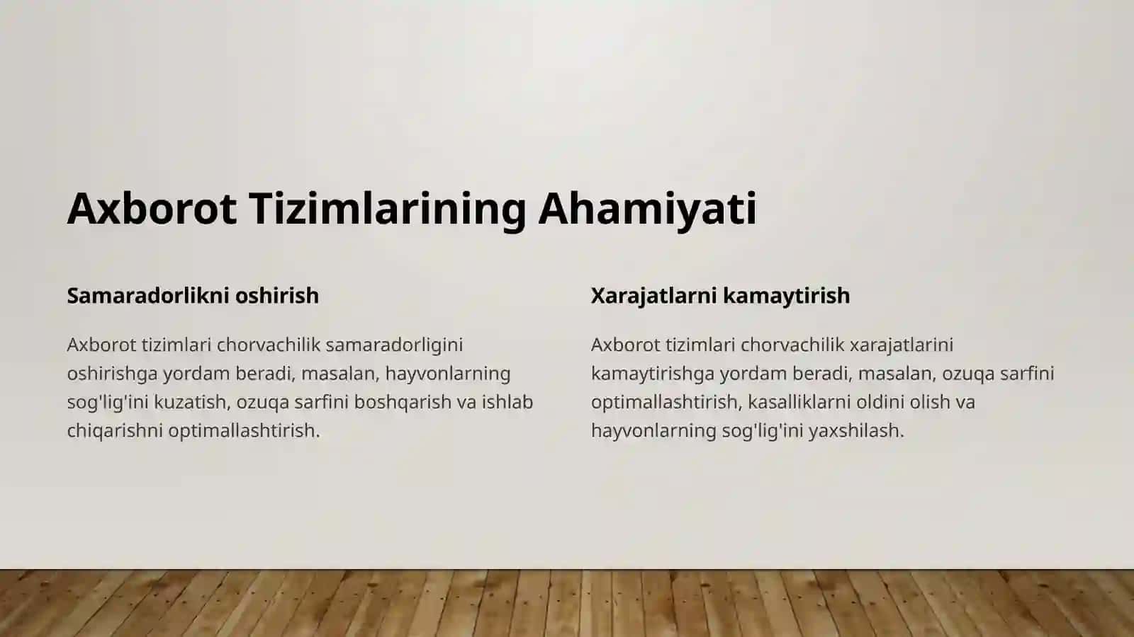 Chorvachilik Menejmentida Axborot va Kommunikatsiya 3