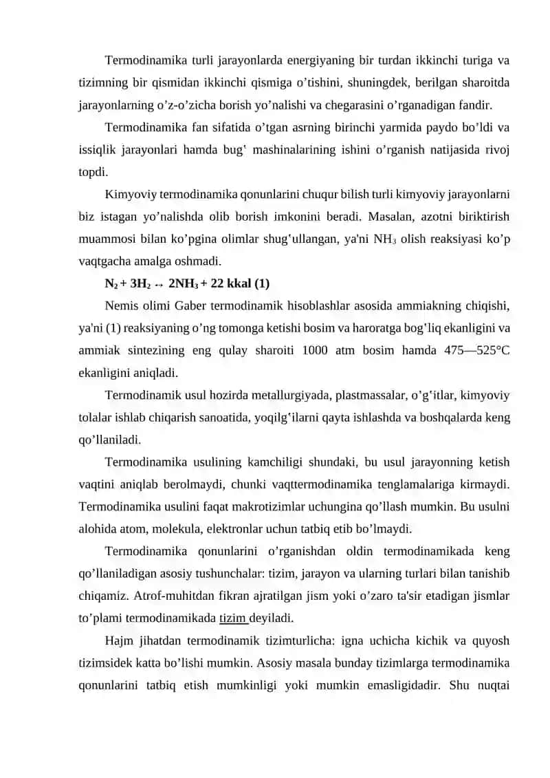 Kimyoviy termodinamika va termokimyo asoslari 3