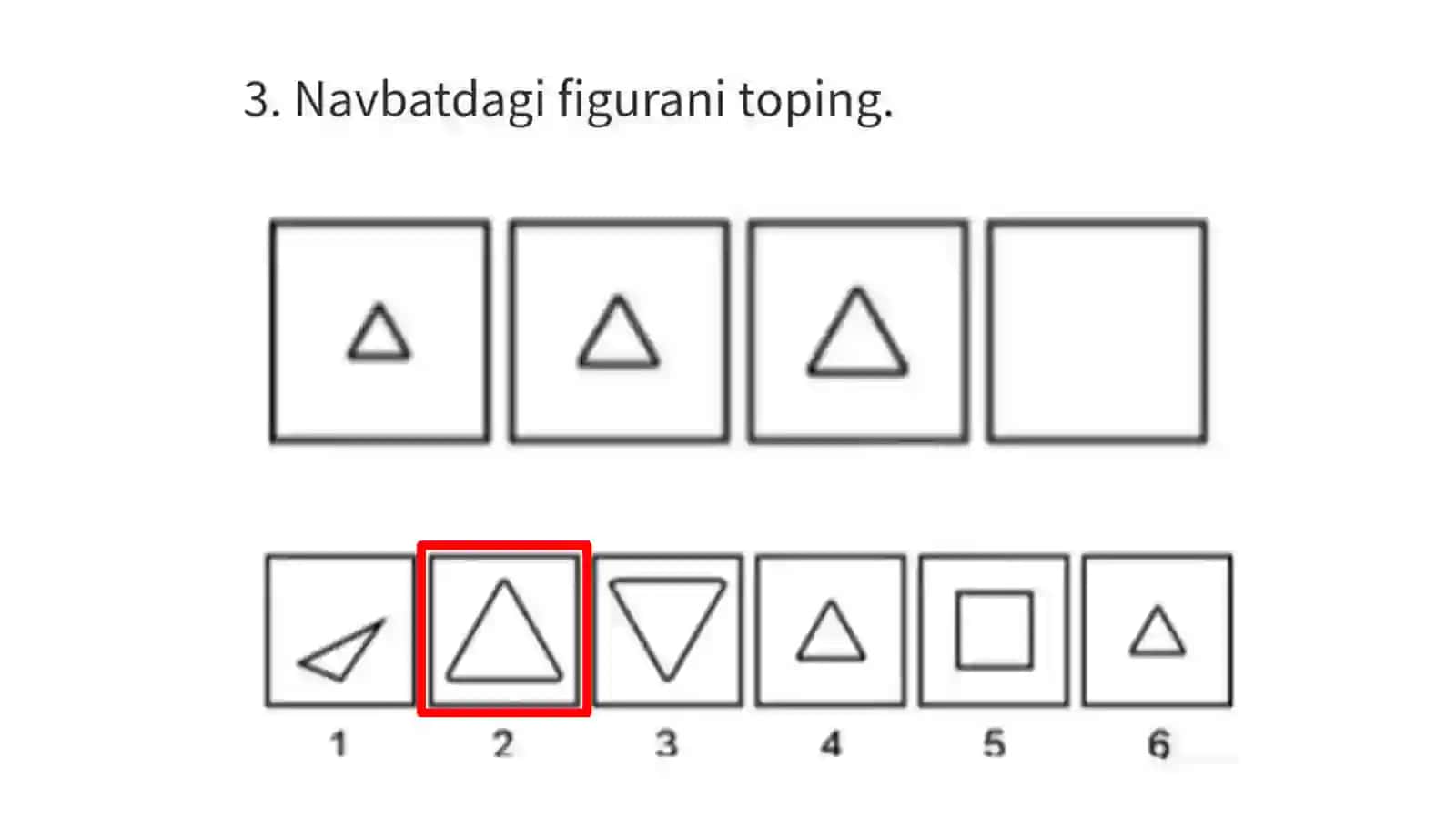 Agross tizimi uchun mantiqiy test sinov javoblari. 3